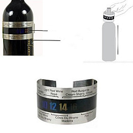 Термометр-браслет цифровий для вина Orion 100 мм Чорно-сріблястий