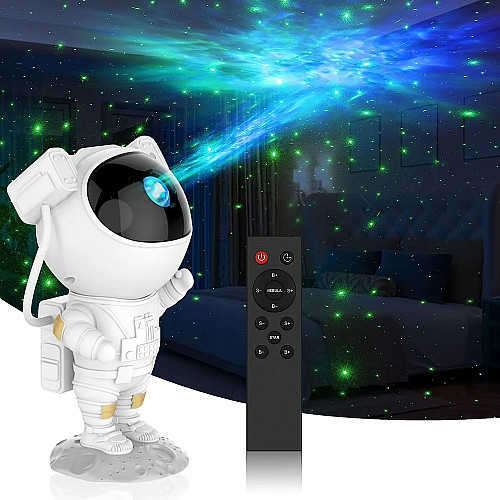 Проектор зоряного неба з пультом і таймером Astro Астронавт Білий (411302109)