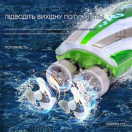 Дитячий міні-катер з дистанційним управлінням Original Otters Зелений (453991832)