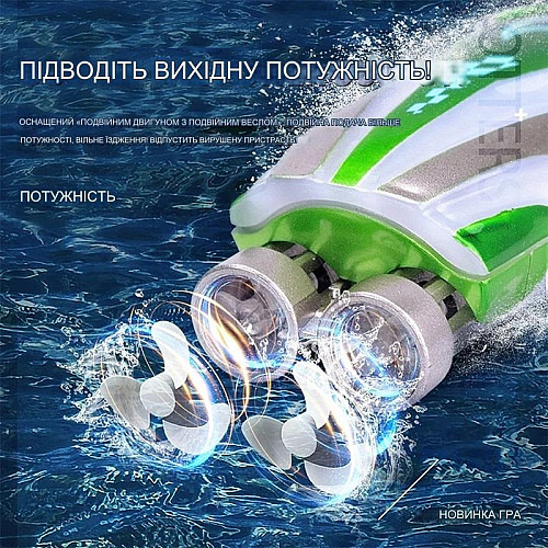 Детский мини-катер с дистанционным управлением Original Otters Зеленый (453991832)