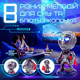 Светодиодный лазерный ночник-проектор Combuy супергерой с колонкой подсветка Разноцветный (854)