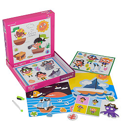 Магнітні пазли Vivi Wood Toy 4x0.2x6 см Різнокольоровий (99040)