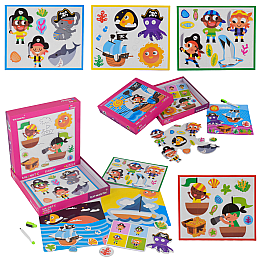 Магнітні пазли Vivi Wood Toy 4x0.2x6 см Різнокольоровий (99040)