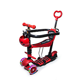 Самокат Scale Sports Божья коровка 5в1 Красный (324346765)