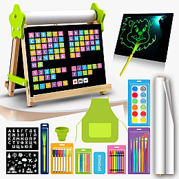 Мольберт дитячий настільний двосторонній Lumik LMA5N 5в1 Різнокольоровий