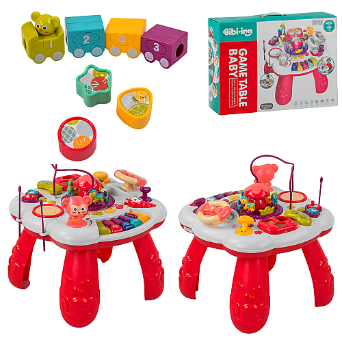 Игровой музыкальный столик Bibi Inn 60х16х44 см Красный (103088)
