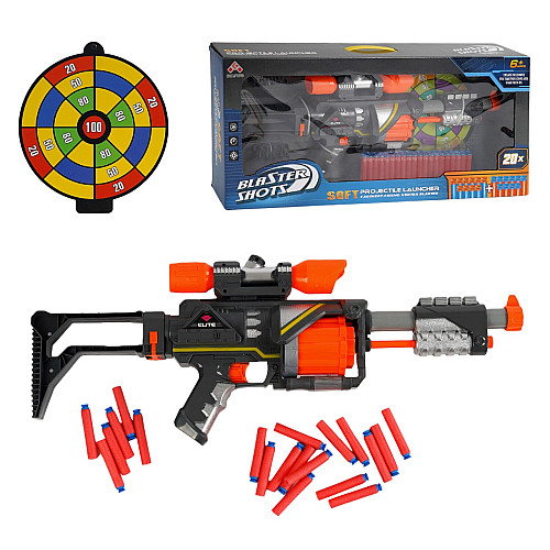 Автомат KAI LI TOYS Blaster Shots 20 патронів Різнокольоровий (159778)