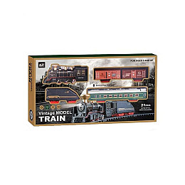 Железна дорога Yufeng Vintage Model Train 4 вагони та локомотив Різнокольоровий (141428)
