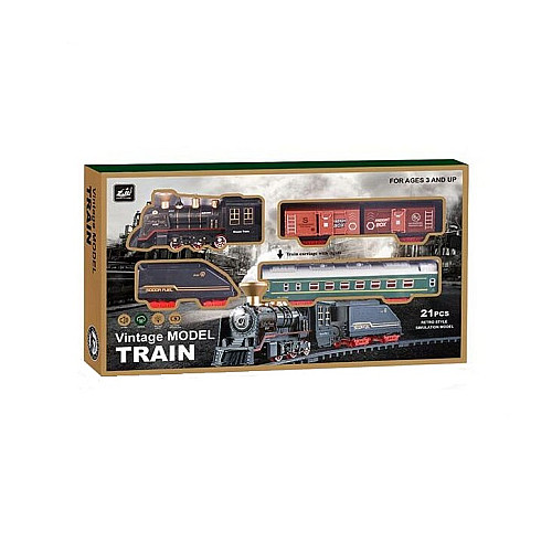 Железная дорога Yufeng Vintage Model Train 4 вагона и локомотив Разноцветный (141428)