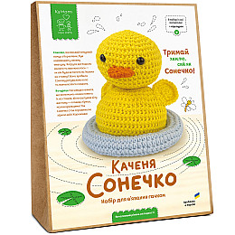 Набір для в'язання іграшки амигурумі Kate & Mom Каченя Сонечко Різнокольоровий (KM_119)