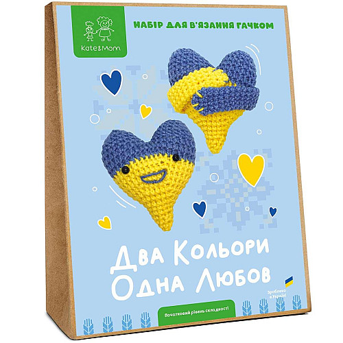 Набір для в'язання іграшки амигурумі Kate & Mom Два Кольори Одна Любов Різнокольоровий (KM_122)