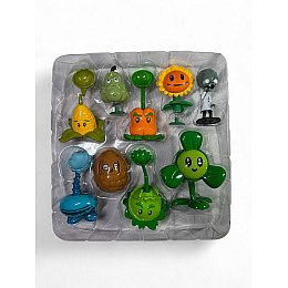 Комплект іграшок героїв з гри Plants vs Zombies Рослини проти зомбі 22 персонажа Різнокольоровий (bigbox)