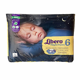Ночные подгузники-трусики Libero 6 13-20 кг 72 шт 2 уп