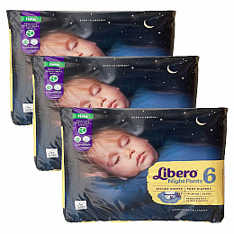 Ночные подгузники-трусики Libero 6 13-20 кг 108 шт 3 уп