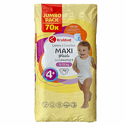 Детские подгузники Kruidvat Jumbo Pack 4+ 9-15 кг 70 шт