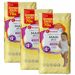 Детские подгузники Kruidvat Jumbo Pack 4+ 9-15 кг 210 шт 3 уп