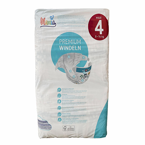 Подгузники Mamia Premium 4 8-14 кг 80 шт