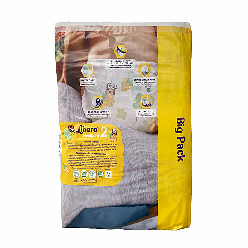 Подгузники Libero Newborn 2 3-6 кг 86 шт