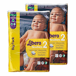 Подгузники Libero Newborn 2 3-6 кг 172 шт 2 уп