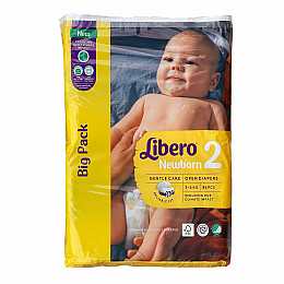 Подгузники Libero Newborn 2 3-6 кг 172 шт 2 уп