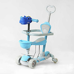 Самокат Best Scooter 5в1 PU колеса подсветка колес с бортиком Разноцветный 166618