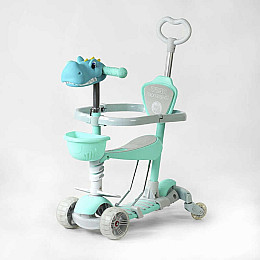 Самокат Best Scooter 5в1 PU колеса подсветка колес с бортиком Разноцветный 166619