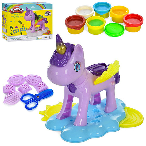 Дитячий набір пластиліну Play-Toy Єдиноріг My little horse Різнокольоровий (MK 4989)