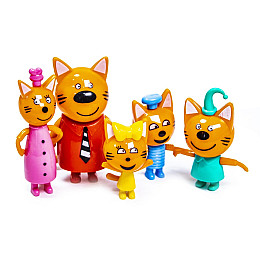 Игровой набор Три кота 5 фигурок Разноцветный (N-72)