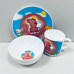 Набір дитячого посуду Україна ТД 3 предмета Свинка Пеппа 3535-13