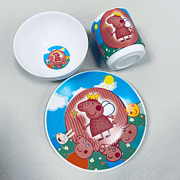 Набір дитячого посуду Україна ТД 3 предмета Свинка Пеппа 3535-13
