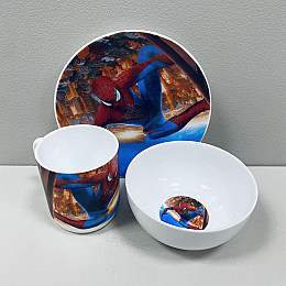 Набір дитячого посуду Україна ТД 3 предмети Людина-павук 3535-12