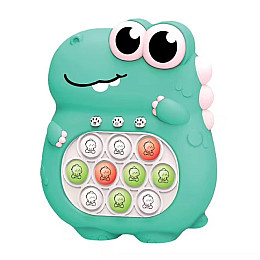 Портативный Поп ит Pop It Pro динозавр электронный 5 режимов Зелёный (874)