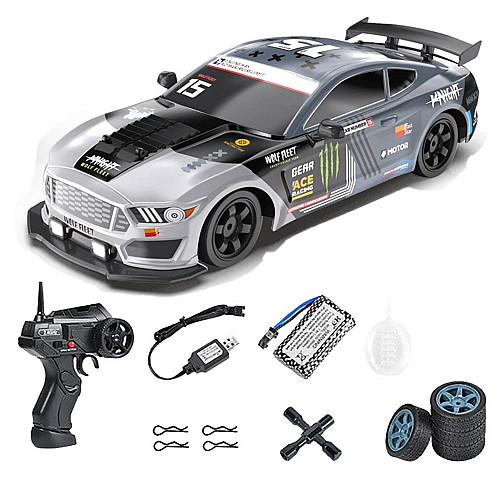 Дрифтовая машинка RC Race Ford Mustang 4WD радиоуправляемая с паром 28 см Разноцветный (934)