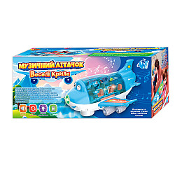 Іграшковий музичний літак WToys Веселі крила 27x15x15 см Голубий (156938)