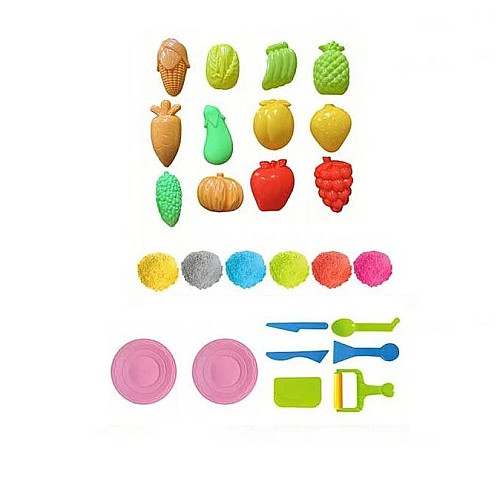 Детский кинетический песок Sey Toys 6 цветов 14 форм Разноцветный (147228)