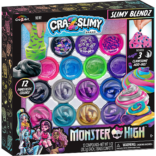 Набор слаймов Cra-Z-Art Monster High Slimy Blendz 15 шт