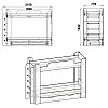 Кровать двухъярусная Твикс Компанит Ольха