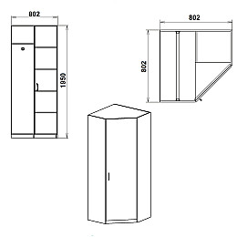 Шкаф Компанит 3У Бук
