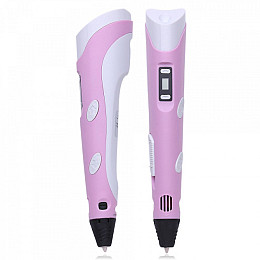 3D-ручка 3D Pen 2 и 60 м пластика Розовая (od-1363)