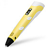 3D Ручка Smart Pro 3D Pen з ЖК-дисплеєм + ПОДАРУНОК Набір Еко пластику 49м + Трафарети Жовті