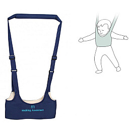 Дитячі вожжі-ходунки Walking Assistant Moby Baby Синій (vol-807)