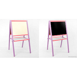 Мольберт детский двухсторонний​​​​​​​ магнитный "ИГРУША" Purple/Pink (47990)