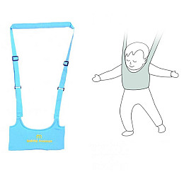 Дитячі вожжі-ходунки Walking Assistant Moby Baby Голубий (vol-1010)