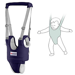 Детские вожжи-ходунки с дополнительными трусиками, подкладками и передником Синий (vol-1019)