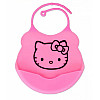 Силіконовий слюнявчик з кишенею Kiddy Рожевий Hello Kitty 02101