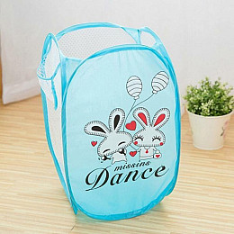 Корзина для іграшок UKC складна з боковим кишенею 30х48 см Голубий 00336blue Голубий