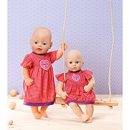 Платье в полосочку для куклы «Baby Born» Zapf Creation OL27772