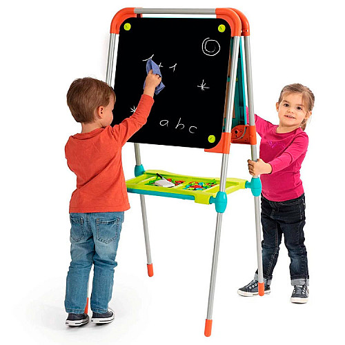 Мольберт двухсторонний Буквы и Цифры с подставкой Smoby OL32439