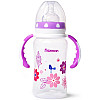 Бутылочка для кормления детская Baby Цветочки 300 мл с ручками Fissman DP43957