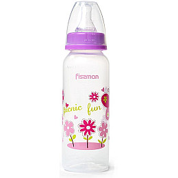 Бутылочка для кормления детская Baby Цветочная поляна 240 мл Fissman DP43963